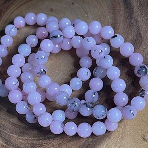 Pink opal 8mm stretch bracelet beaded bracelet 7” stretch crystal healing natura